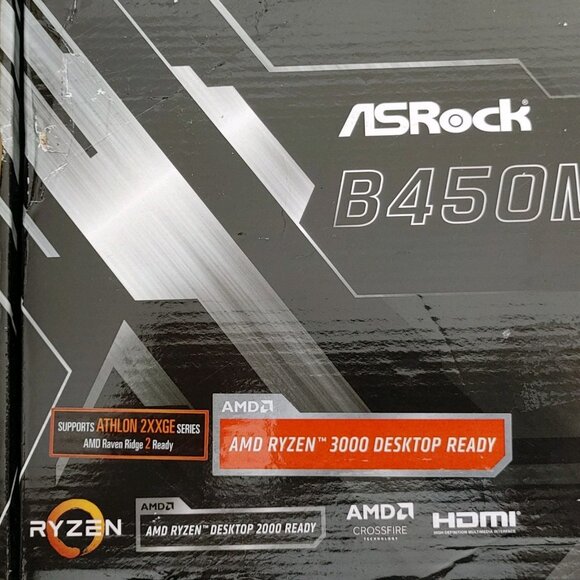 ASRock B450M Pro4 AMD Socket AM4 Motherboard OPEN BOX - Picture 12 of 13